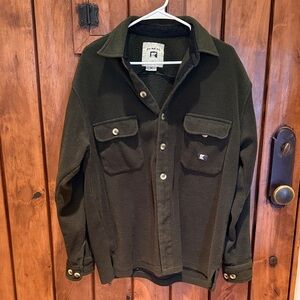 Juneau Olive Fleece Shirt Jacket Men’s Size M.